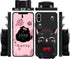 SGVAHY Wallet Case for iPhone XR with Strap Lanyard Cute Cat Black Coin Purse Funny Phone Case Kawaii Soft Silicone Shockproof Cover for Women Gir...
