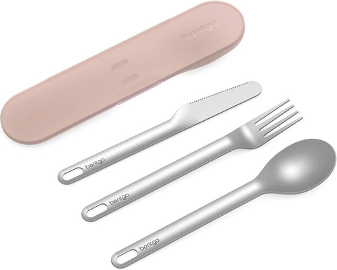 Bentgo® Stainless Travel Utensil Set - Reusable 3-Piece Silverware Set with Carrying Case, High-Grade Premium Steel, BPA-Free Case, Eco-Friendly -...