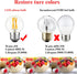 G16.5 light bulb LED,4W E26 LED bulb dimmable Equivalent E26 40 watt light bulb,Warm white 2700K,400lm,CRI85+,AC120V,Edison style,clear glass,flic...