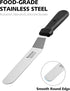 Anaeat Icing Spatulas, Set of 3 Professional Cake Angled Offset Spatula with 6", 8", 10" Stainless Steel Blades - Thickened Frosting Knife with Pl...