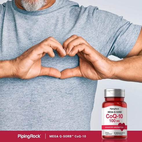 Piping Rock CoQ10 100mg Softgels | 120 Count | with Black Pepper Extract | Enhanced Absorption | Non-GMO, Gluten Free Supplement...