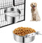 2 Pack Dog Water Bowl Crate No Spill Kennel Hanging Cage Food Bowls for Puppy Cat Bunny Stainless Steel Metal Mountable Small&Medium Feeding Dish ...