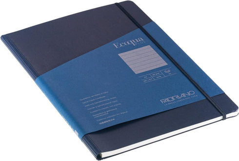 Fabriano Ecoqua Plus Hidden Spiral-Bound Notebook, 8.3" x 11.7", A4, Lined, Navy...