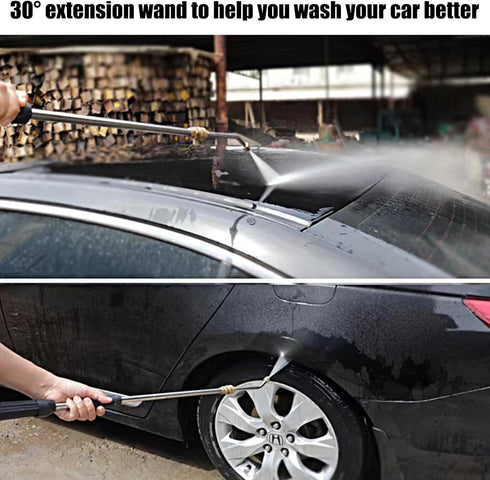 Pressure Washer Extension Wand 17.3" Spray Attachment Lance Wand Extension for Karcher K2 K3 K4 K5 K6 K7, 5 Spray Nozzles, 30° Curved Rods...
