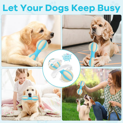 Aggressive Chew Dog Toys, Lasting Dog Toy, Durable Nylon Bone, with Real Bacon pet Toys,Indestructible Bone,Cleaning Teething chewers Dog Toys, fo...