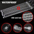 Christmas Lights Outdoor, 288 LED 12" 8 Tubes Meteor Shower Lights Outdoor Christmas Decorations Plug in, Waterproof Snow Falling Rain Icicle Xmas...