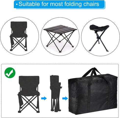 PATIKIL 26" Camp Chair Replacement Bag, Oversize Storage Duffle Bag Waterproof Moving Bag with Zipper Foldable Canvas Tote Bag for Travel Camping,...