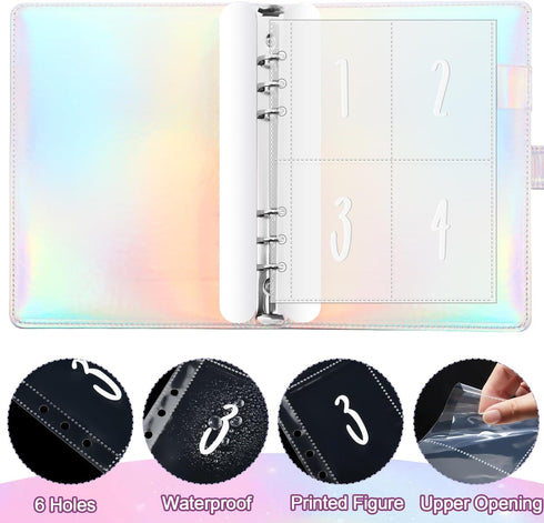100 Envelope Challenge Binder Kit A5 Money Saving Budget Binder Fun Money Saver Book Organizer with Cash Envelopes Budget Planner to Save 5, 050, ...