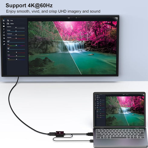 BENFEI HDMI to DisplayPort, Uni-Directional HDMI (Source) to DisplayPort (Display) Adapter 4K@60Hz/2K@144Hz/1080P@165Hz Compatible with Laptop, Xb...