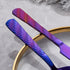 Purple Wedding Cake Knife and Server Set, Stainless Steel Cake Cutting Set, Cake Cutter and Pie Server for Wedding, Birthday, Party...