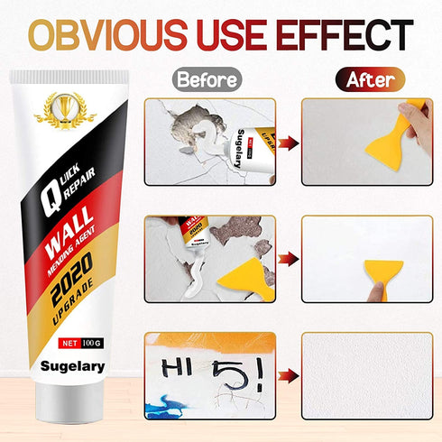 Drywall Patch Repair Kit with Scraper, Wall Spackle Repair Paste, Wall Mending Agent Quick and Easy Solution to Fill The Holes for Home Wall, Plas...