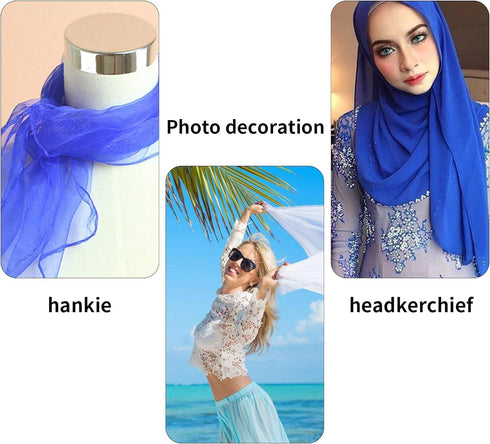 12 PCS Juggling Scarves Sensory Toy 6 Colors 60 x 60 cm Belly Dance Scarves Baby Toddler Kids Scarves (12)...