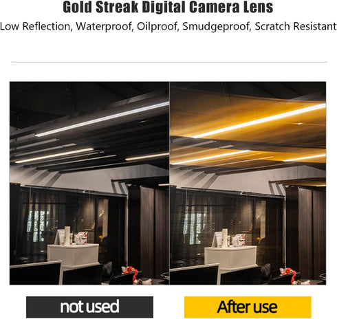 Camera Lens Filter Gold Streak Anamorphic Effect Photography Filter Accessories(37mm)...