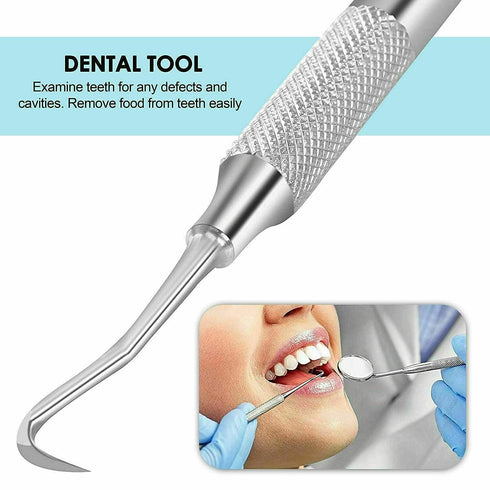 Dental Tools Set - Stainless Steel Krisp Beauty 1 Pc Dental Tooth Pick Tartar Remover Plaque Scraper Probe Scaler Mouth Oral Hygiene Care Dentist ...