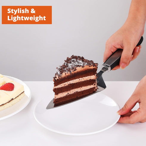 Cake Cutter and Pie Server, Stainless Steel Angled Spatula with Serrated Blade, Professional Wide Cake Cutter Slicer for Baking, Perfect for Cakes...