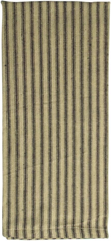 fillURbasket Black Farmhouse Kitchen Towels Set of 3 Striped Buffalo Checked Plaid Dish Towels Black and Tan Towels for Decor Dishing Drying Cotto...