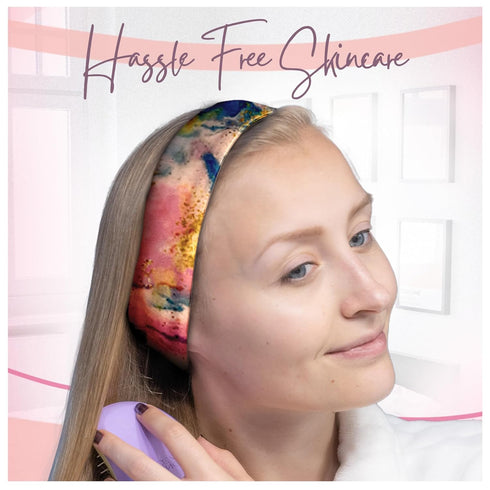 Celestial Silk Spa Headband 100% Mulberry Silk Adjustable Facial Headband for Women - Use for Washing Face, Skincare, Makeup – Silk Beauty Hairban...