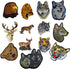 13pcs Assorted Lion Tiger Leopard Wolf Deer Eagle Embroidered Safri Animal Patches Sew Iron on Applique Badge (Assorted)...
