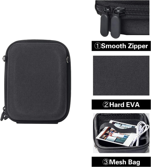 Rieibi Hard Case for Polaroid OneStep 2/OneStep+/Now/Now+ - EVA Cloth Protective Bag for Polaroid One Step 2/One Step+ Plus/Now/Now+ Plus Instant ...