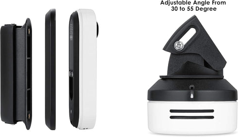 Wasserstein 30° to 55° Horizontal Wedge Wall Mount Compatible with Arlo Essential Wired Video Doorbell (Black) (NOT Compatible with Essential Arlo...