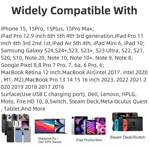 20 ft USB C Cable, C to C Cable Fast Charging (1 Pack),60W(3A) 480Mbps Compatible with iPhone 15/15 Pro/15 Plus/15 Pro Max, iPad Mini 6/ Pro 2021,...