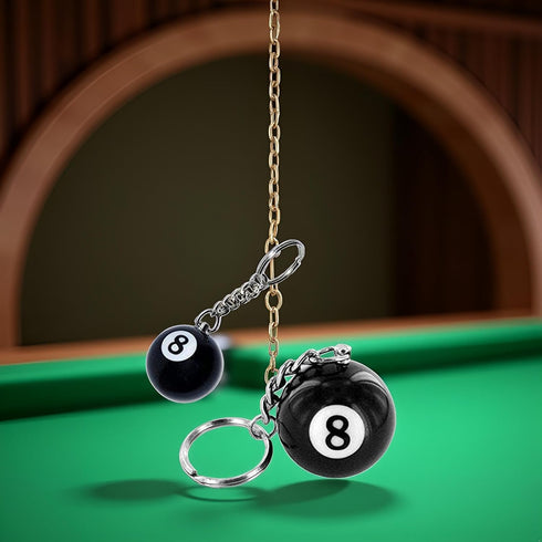 JJLFresheners Creative Number Eight Billiard Key Chain Pendant Car Key Ring Decoration Black Useful and Practical Accessories Gift...