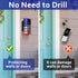 Anti-Theft Doorbell Door Mount,No-Drill Mounting Bracket with Adjustable Angle(45-135 Degrees) for Video Doorbell Cover Holder Not Block Doorbell ...