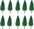 10Pcs Model Pine Cedar Trees 1:25 Green Architecture Tree for O G Scale Railway DIY Scenery Landscape Layout Natural Green 16cm/6.3inch...