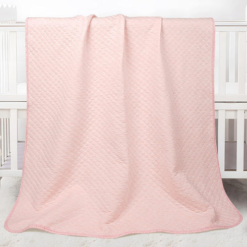 Organic Cotton Baby Blanket Warm, Breathable and Super Soft Quilted Toddler Blanket for Boys and Girls - Thermal Crib Blanket Thick and Light Weig...