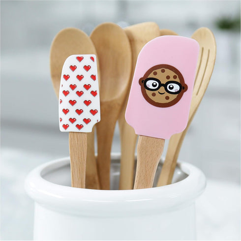 Wilton ROSANNA PANSINO Wilton Nerdy Nummies Silicone Spatulas, 2-Count Silicone Spatula Set...