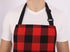 Chef Bib Apron for Men Women, Christmas Gift, Kitchen Cooking Apron with 2 Pockets, 40" Long Ties and Adjustable Neck Strap - 32" x 28" - Red/Blac...