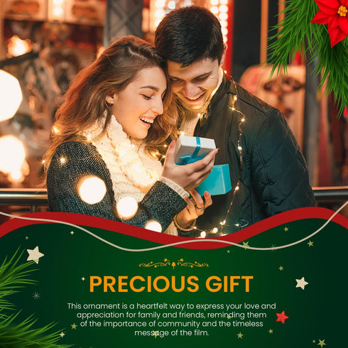 It's a Wonderful Life Inspired Christmas Angel Bell Ornament with Stainless Steel Angel Wing Charm. New Larger Size and Now Comes with 2 Interchan...