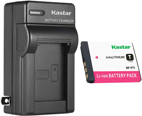 Kastar 1-Pack Battery and AC Wall Charger Replacement for Sony NP-FT1, Type T Battery, Sony C-CS3, BC-TR1 Charger, Sony Cyber-shot DSC-T10/W, Cybe...