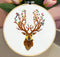 Yutaohui Deer Embroidery kit with Bird,Funny Handmade Gift Embroidery Kit for Adults Beginner,Stamped Cross Stitch Kit for Crafts Starters with 1 ...