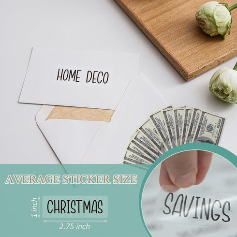 142 Pcs Budget Stickers for Cash Envelopes, Mageeki Budget Binder Label Stickers, Budget Planner Letter Stickers for Cash Envelopes & A6 Binder, M...