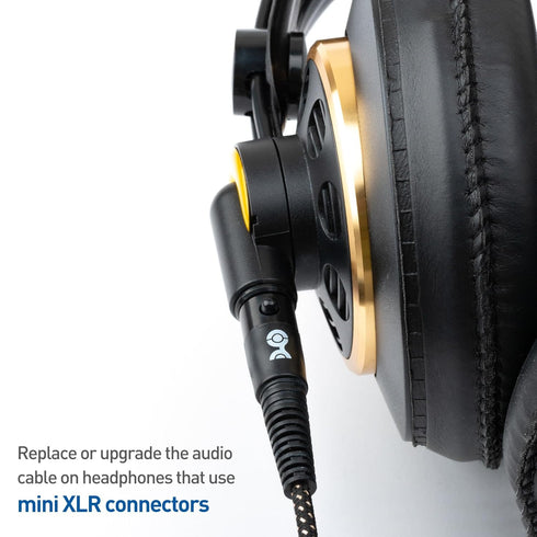 Cable Matters Premium Braided 3.5mm to Mini XLR Headphone Cable 4 ft - Compatible with Beyerdynamic DT 1770 Pro, DT 1990 Pro, AKG K240, K182, K175...