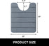 Colorxy Memory Foam Toilet Rug U-Shaped 24x20, Ultra Soft and Absorbent Bathroom Rugs, Non-Slip Toilet Bath Mat, Machine Wash Dry, Contour Bath Ru...