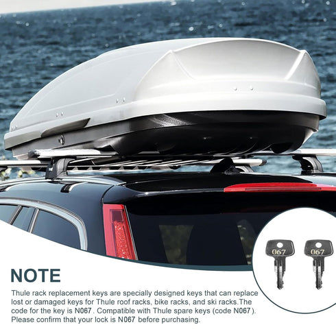 Key for Thule Key Replacement,for Roof Racks, Carriers, Crossbars Key etc,(Codes N067)...