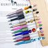 12Pcs Diamond Beadable Pens Bulk Colorful Beaded Pens Plastic Black Ink Bead Pens Ballpoint Pens Pen Making Kit DIY Pens...
