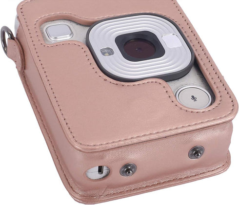 Phetium Protective Case Compatible with Instax Mini Liplay Hybrid Instant Camera and Printer, Soft PU Leather Bag with Removable/Adjustable Should...
