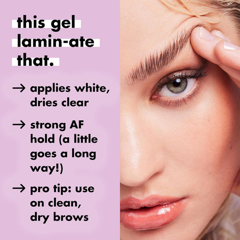 e.l.f. Brow Laminating Gel, Strong-Hold, Clear-Drying & Water-Resistant Brow Gel Creates Laminated Brows, Comb & Sculpt Brows, Vegan & Cruelty-fre...