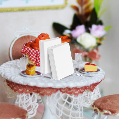 Gadpiparty 50 Pcs Miniatures Blank Books Dollhouse Books 1:12 Scale Mini Books Dollhouse Model Decoration Pretend Play Supplies Doll House Books (...