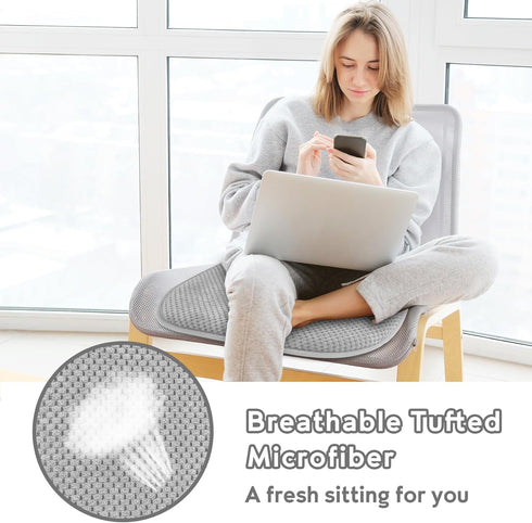 Silver Grey Kitchen Chairs Cushions Non Slip Foam Office Seat Cushions Washable Soft Thick Pads Large Wooden Metal Tapered Dining Chair Cushions,1...