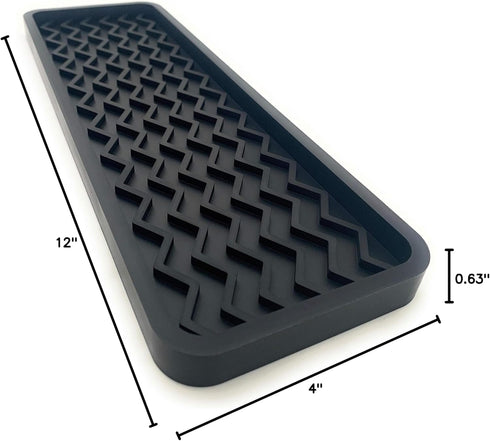 Happitasa Silicone Kitchen Sink Organizer Tray, Sponge Holder and Countertop Protector | Bathroom and Kitchen Soap Dish and Dispenser Tray (Black,...
