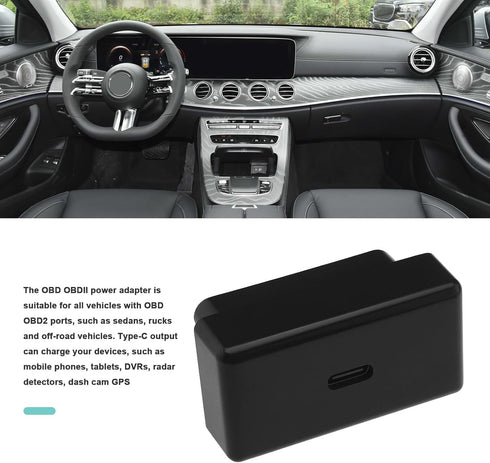 Car OBD Power Adapter PD 30W OBD to Type-C USB Female Adapter QC2.3/3.0/4.0 Charger for Dash Camera GPS Mobile Phones Tablets DVR Radar Detector.....