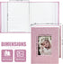 Photo Album 4x6 100 Pockets, Linen Cover Top Loader Vertical, Slip-in Picture Pink Pockets Albums for Wedding, Family, Anniversary, Baby, Vacation...