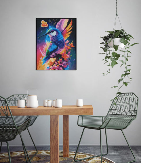 Hummingbird Stamped Cross Stitch Kits - Needlepoint Counted Cross Stitch kits for Beginner Adults Printed Dimensions Flowers Pattern Stitch Embroi...