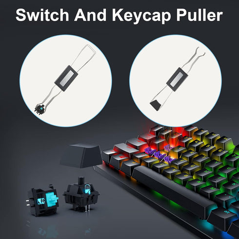 HONKID Keyboard Lube Kit 7PCS, Keycap Puller Key Puller Switch Lube Station for Cherry Kailh Gateron and Mechanical Keyboard Switches with Tweezer...