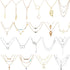 AROIC 20 PCS Pendant Necklace with 14 PCS Gold,6 PCS Sliver,20 styles of necklaces for Women Jewelry Fashion and Valentine Birthday Party Gift...