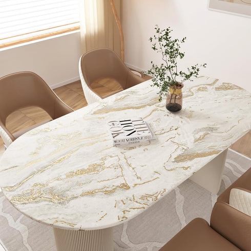 Matte Beige/Gold Marble Contact Paper for Countertops Vinyl Waterproof Peel and Stick Wallpaper for Cabinet Backsplashes Self Adhesive Countertop ...